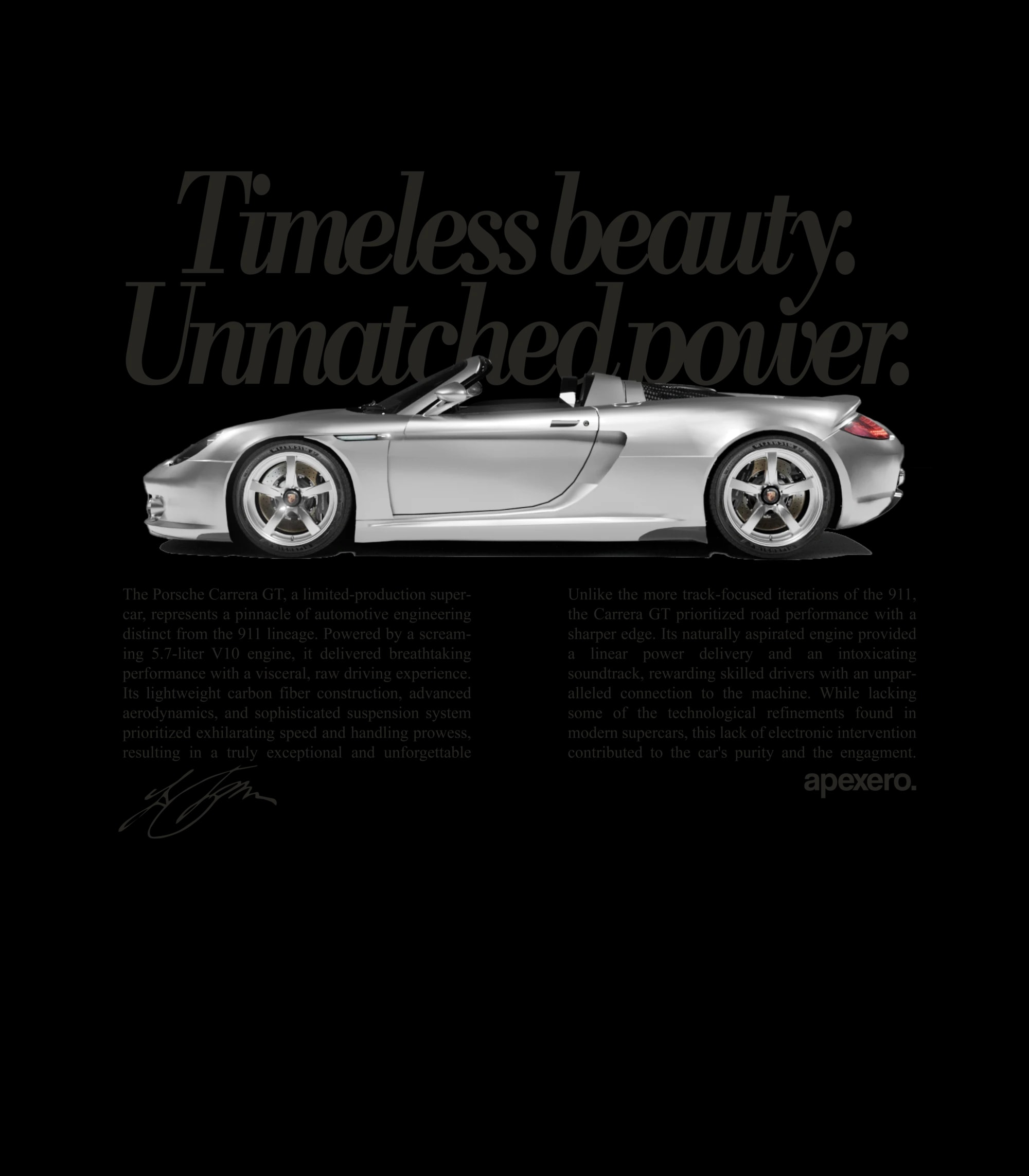 Carrera GT print, black