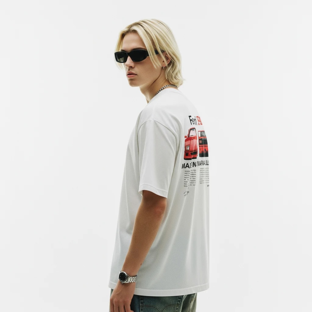 F40 tee, turned