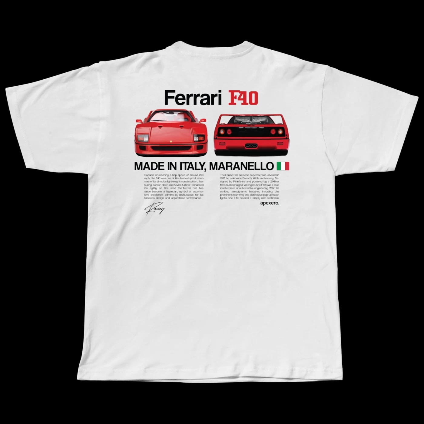 F40 tee, back