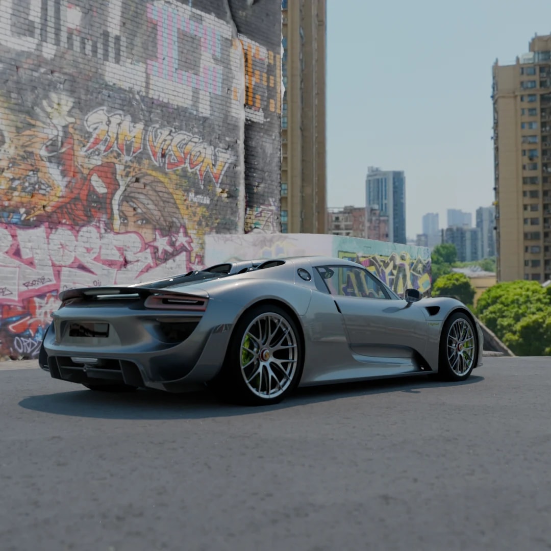 918 Spyder in the city