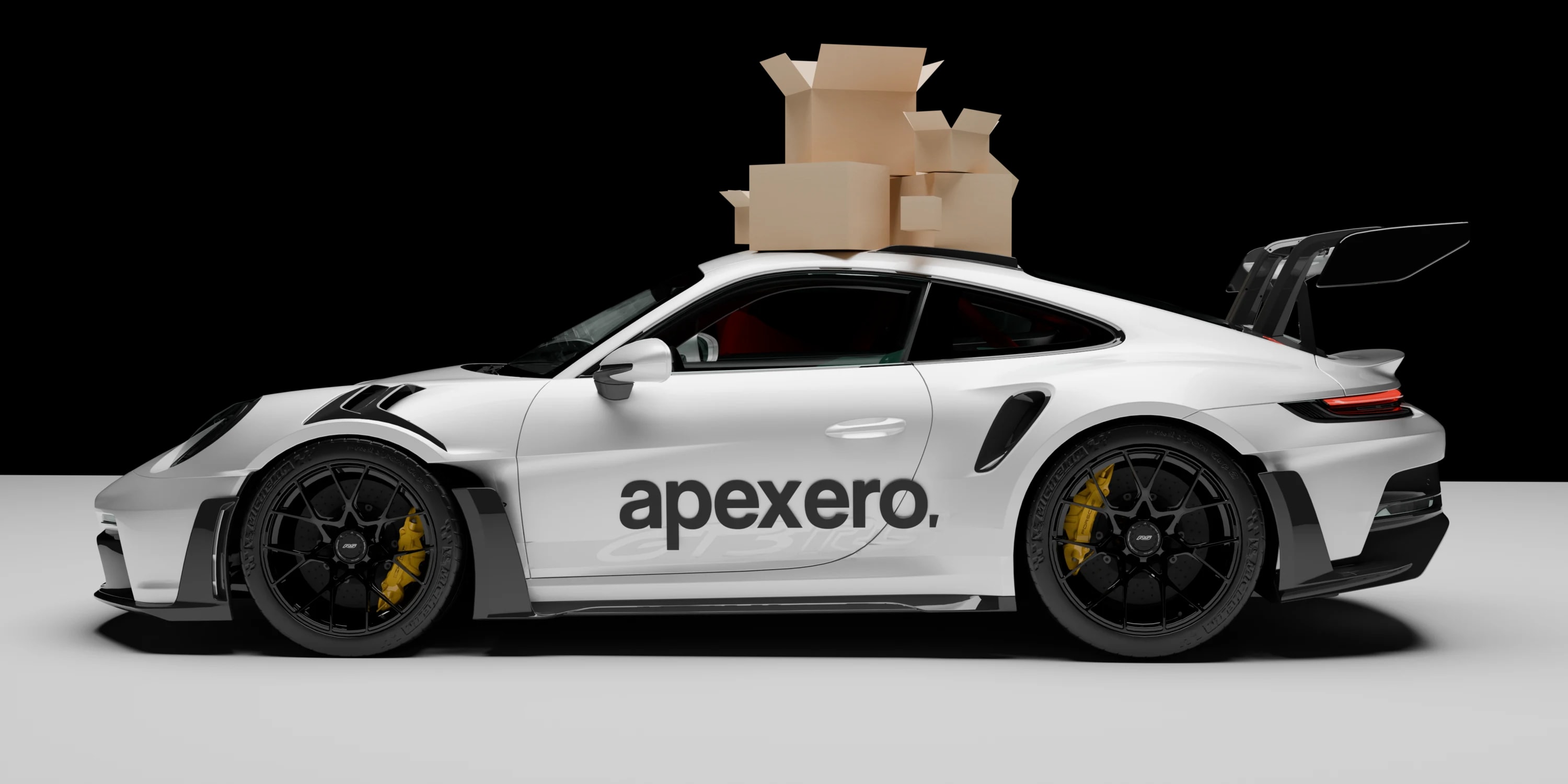 GT3 RS in brand livery, shipping scene