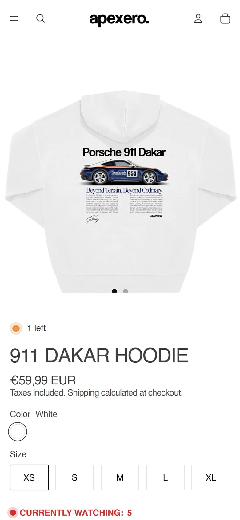 Product page, phone