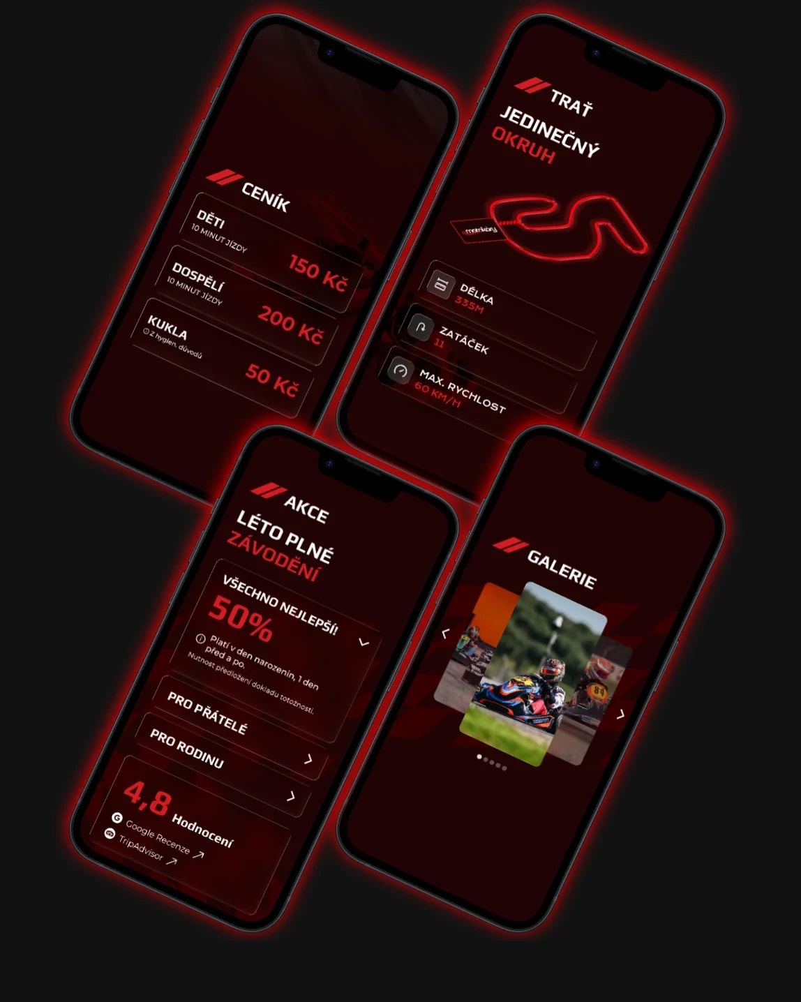 Karting concept screens