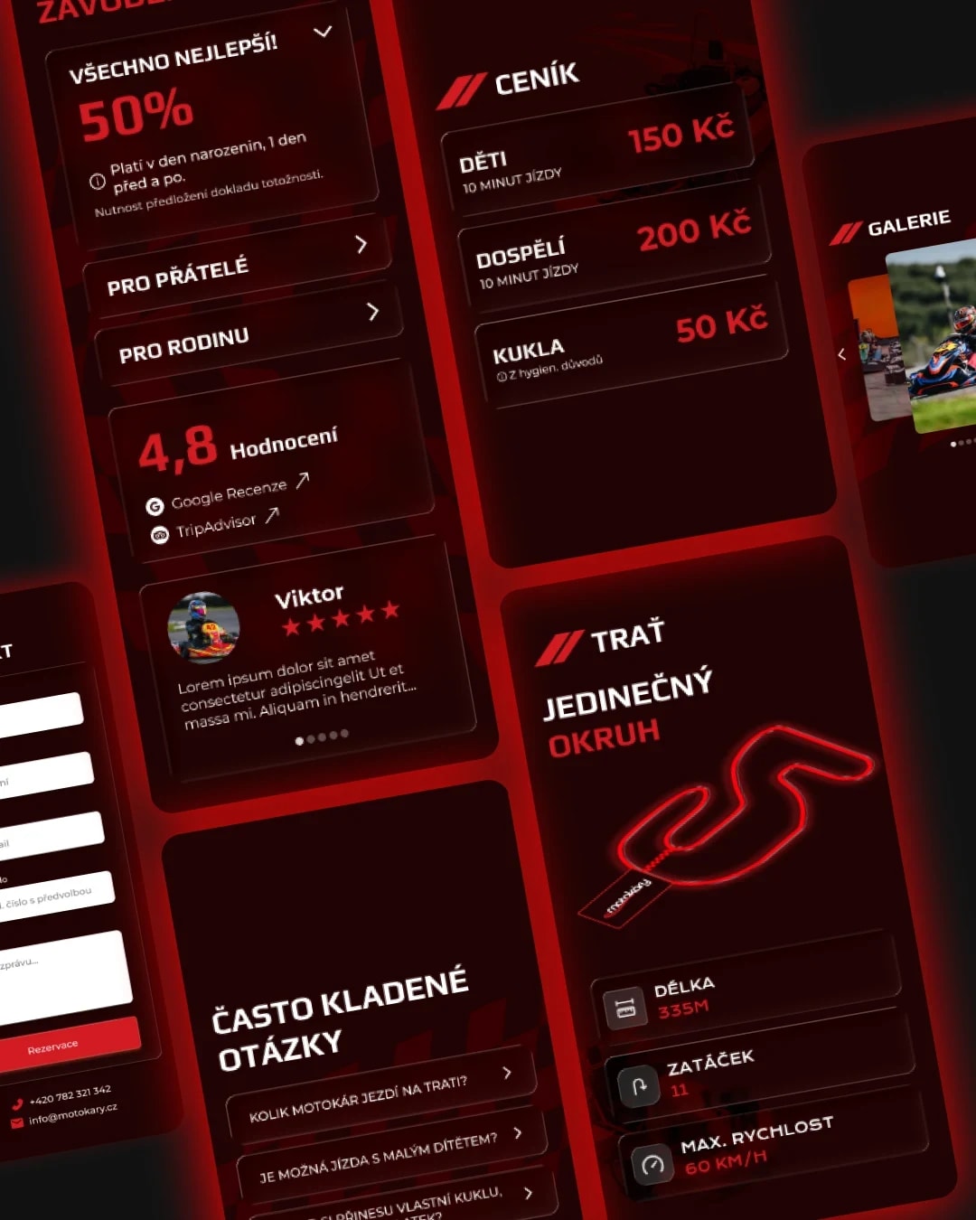 Karting concept, price list