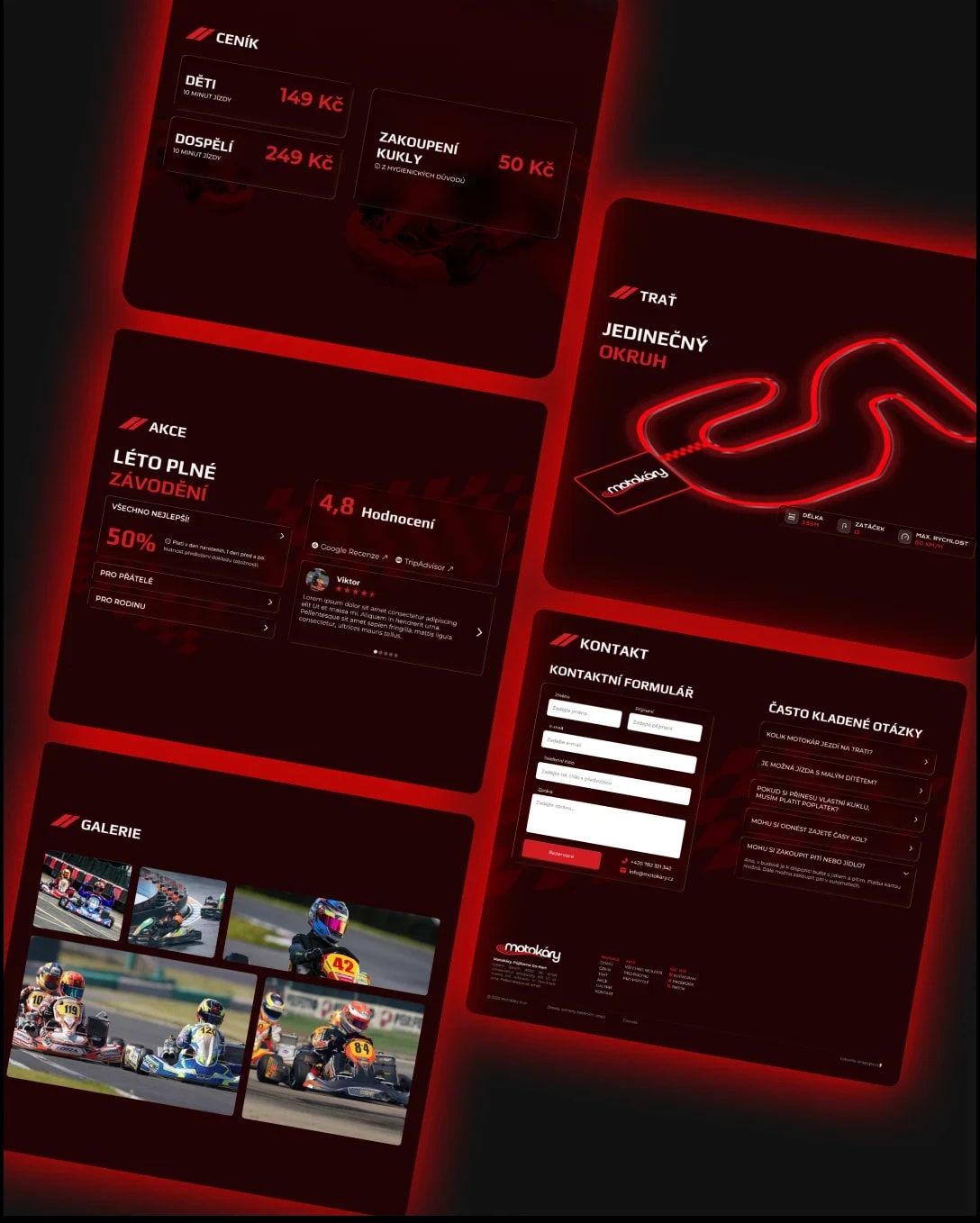 Karting concept, track section
