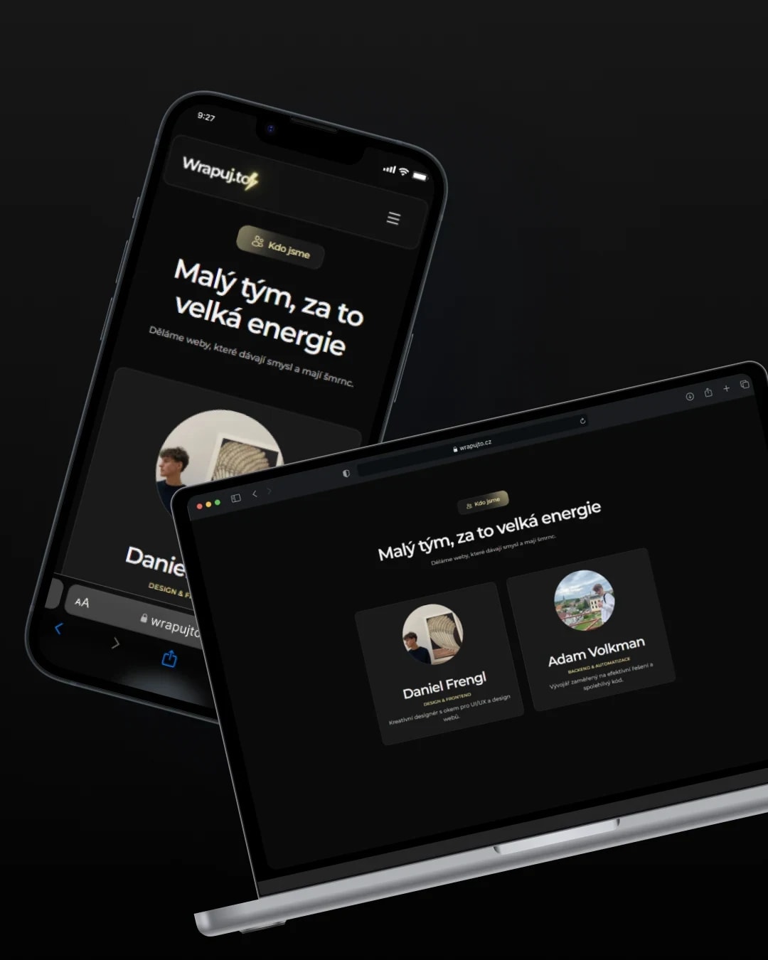 Wrapujto site on a tablet