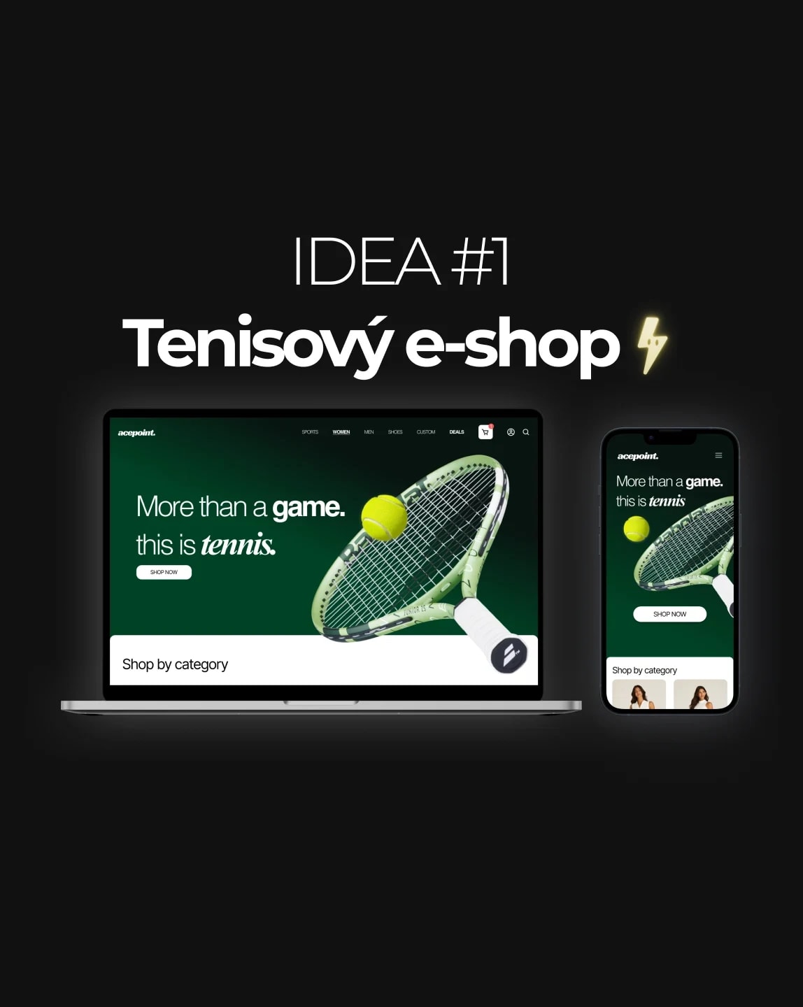 IDEA #1 tennis e-shop title card